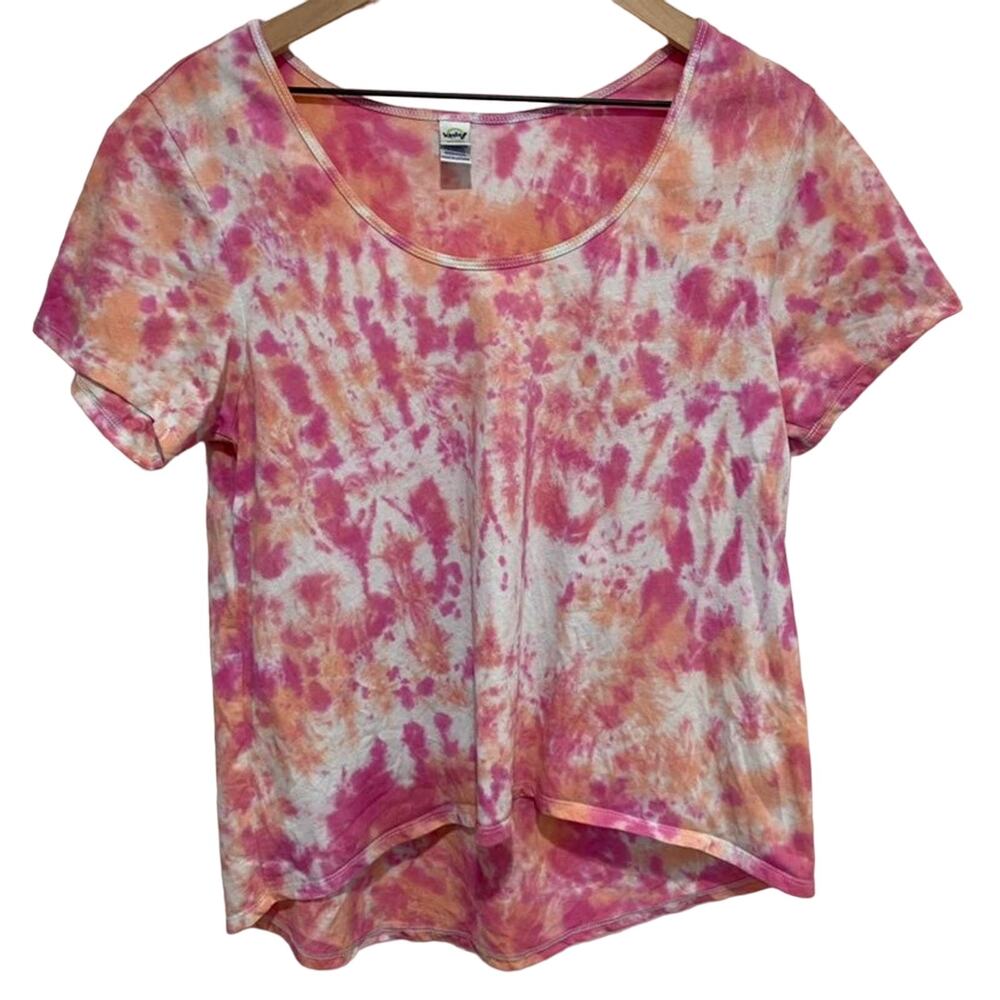 Henry & Claire Pink Orange Tie Dye T Shirt Size Medium